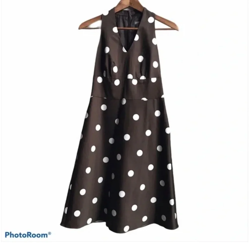 Ann Taylor Fit & Flare Polka Dot Dress - Picture 1 of 4